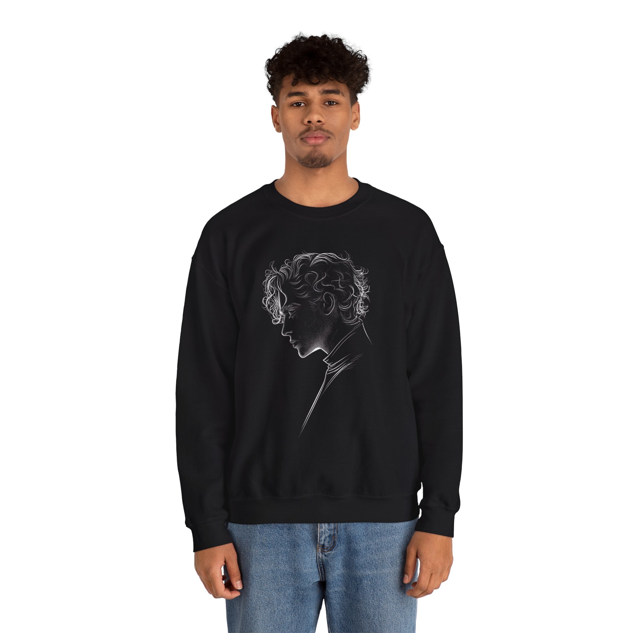 Etched Profile Unisex Sweatshirt | Midnight Collection